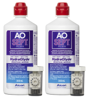 AOsept Plus mit Hydraglyde Kontaktlinsen-Pflegemittel, Vorratspackung, 360 ml (2er Pack)
