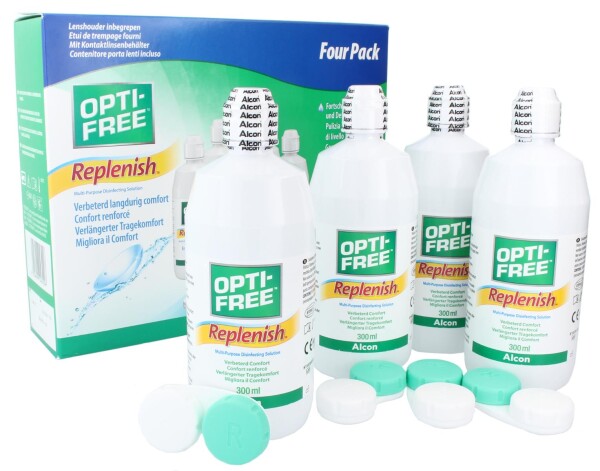 Opti-Free Replenish Kontaktlinsen-Pflegemittel, Systempack, 4 x 300 ml