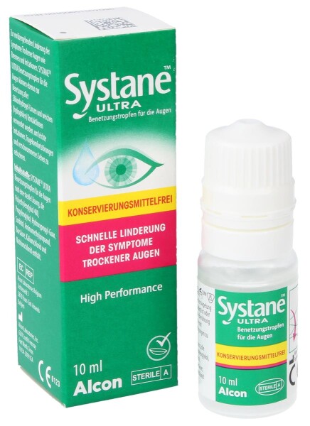 Systane ULTRA - High Performance - Konservierungsmittelfrei - Augentropfen, 10 ml