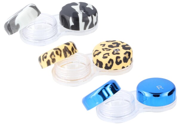 Trendige Kontaktlinsenbehälter "Opti-Cool" für weiche Kontaktlinsen