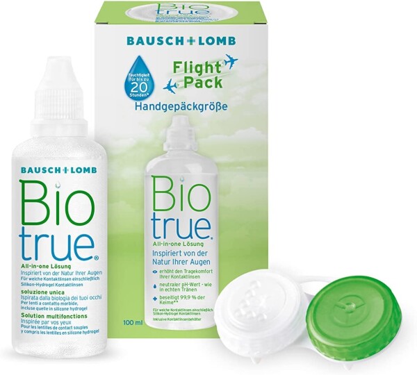 Biotrue All-in-One Kombilösung als Reise-Set, Flight Pack, 100 ml