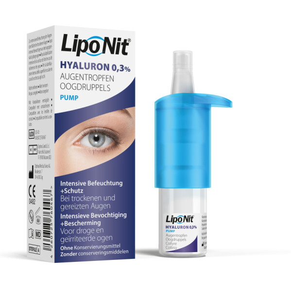 Liponit Befeuchtende Augentropfen Gel pump 0,3% Hyaluron, 1er Pack (1 x 10 ml)