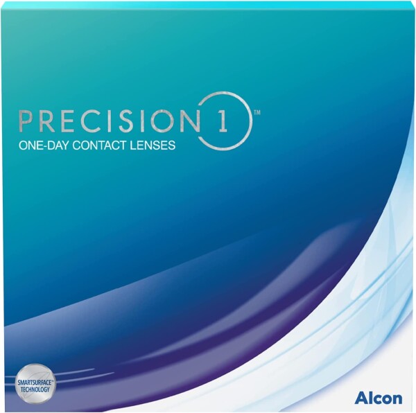 Alcon PRECISION 1 OneDay Tageslinsen, sphärische Kontaktlinsen, 90er Packung / BC 8.3 mm / DIA 14.2