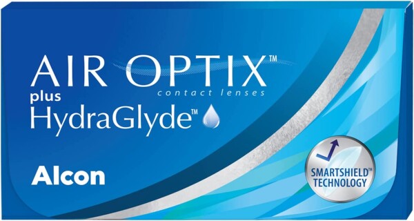 Alcon Air Optix plus HydraGlyde Monatslinsen weich, 3er Packung / BC 8.6 mm / DIA 14.2 mm