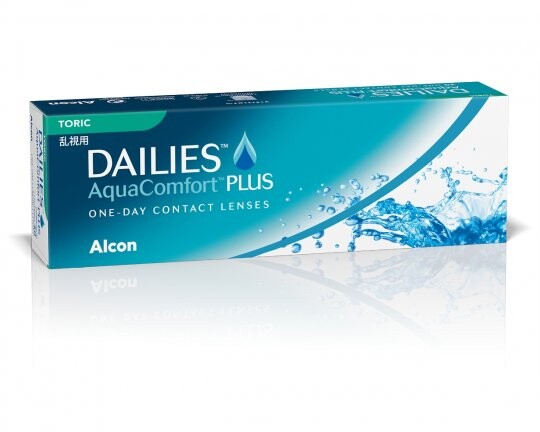 Alcon Dailies AquaComfort Plus Toric Tageslinsen für Asigmatismus weich, 30er Packung / BC 8.8 mm / DIA 14.4 mm