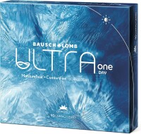 Bausch + Lomb ULTRA ONEday Tageslinsen, sphärische Kontaktlinsen, 90er Packung / BC 8.6 mm / DIA 14.2