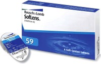 Bausch + Lomb SofLens 59 Monatslinsen, sphärische Kontaktlinsen, weich, 6er Packung BC 8.6 mm / DIA 14.2