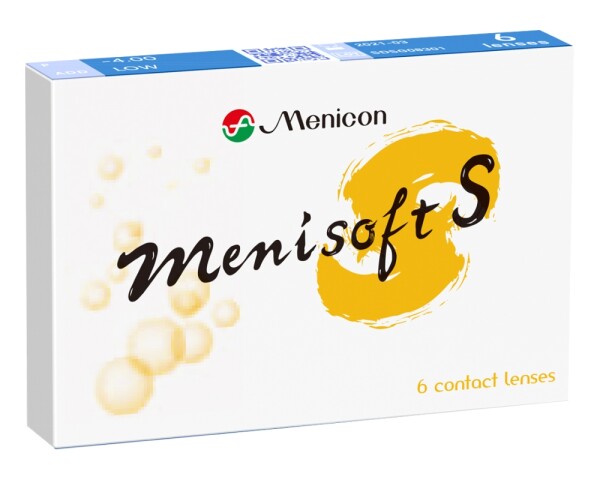 Menicon Menisoft S weiche Siliko-Hydrogel-Wochenlinsen, 14-Tageslinsen 6er Packung / BC 8.3 oder 8.6 mm / DIA 14