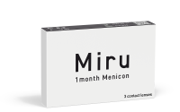 Menicon Miru 1 month Monatslinsen, sphärische Kontaktlinsen weich, 3er Packung / BC 8.3 oder 8.60 mm / DIA 14