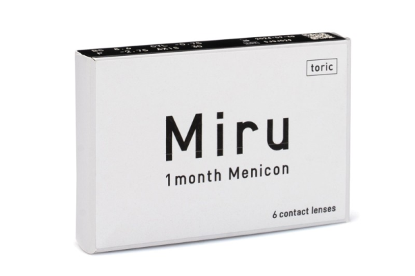 Menicon Miru 1 month Toric Monatslinsen, torische Kontaktlinsen weich, 6er Packung / BC 8.60 mm / DIA 14
