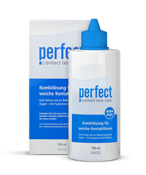 Perfekte Pflege für weiche Kontaktlinsen: MPG&E Perfect Aqua Plus Kombilösung - 100ml