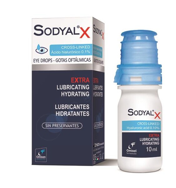Konservierungsfreie Augentropfen Omisan SODYAL X mit 0,1% Hyaluron 10 ml
