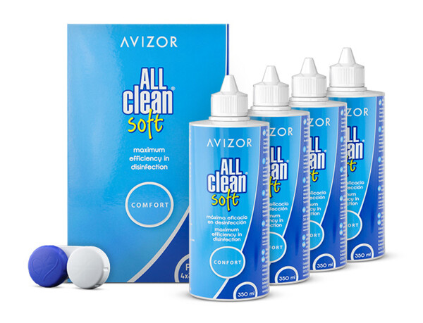 Effektive All-in-One-Lösung mit Proteinentfernung AVIZOR ALL CLEAN soft 4 x 350 ml