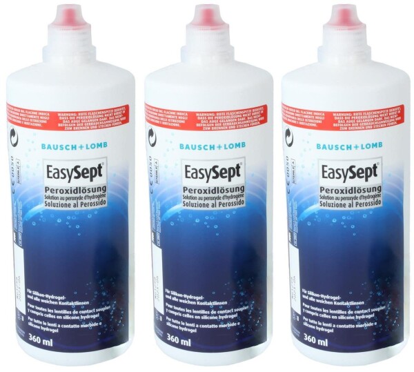 Bausch&Lomb EasySept Peroxidlösung für weiche Kontaktlinsen Nachfüllset - 3 x 360ml OHNE VERPACKUNG
