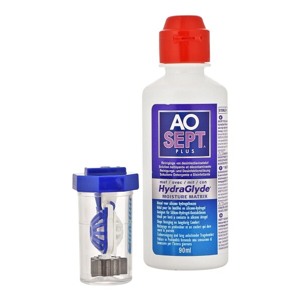 AOSEPT PLUS mit HydraGlyde Kontaktlinsenpflegemittel inkl. Behälter , 1 x 360ml ohne Verpackung