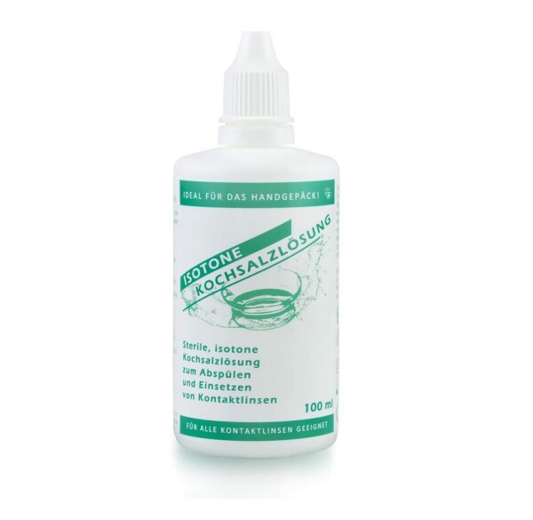 sterile, isotone Kochsalzlösung für alle Arten von Kontaktlinsen - 100ml